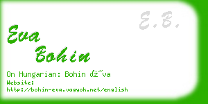eva bohin business card
